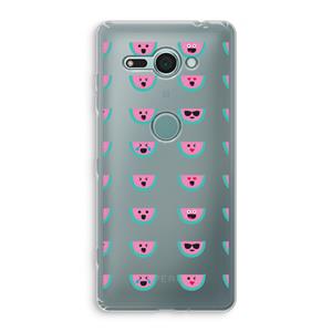 CaseCompany Smiley watermeloenprint: Sony Xperia XZ2 Compact Transparant Hoesje