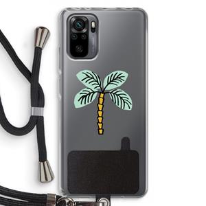 CaseCompany Palmboom: Xiaomi Redmi Note 10 Pro Transparant Hoesje met koord
