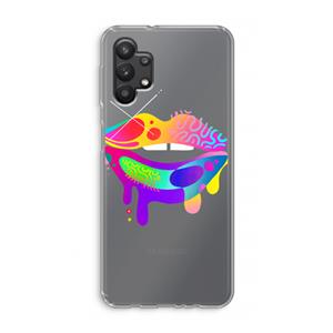 CaseCompany Lip Palette: Samsung Galaxy A32 5G Transparant Hoesje