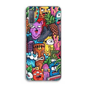 CaseCompany Vexx Mixtape: Samsung Galaxy A7 (2018) Transparant Hoesje