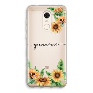 CaseCompany Zonnebloemen: Xiaomi Redmi 5 Transparant Hoesje
