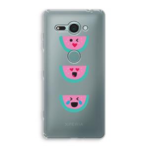 CaseCompany Smiley watermeloen: Sony Xperia XZ2 Compact Transparant Hoesje