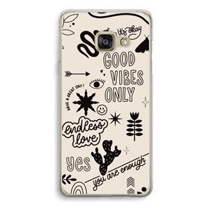 CaseCompany Good vibes: Samsung Galaxy A3 (2016) Transparant Hoesje
