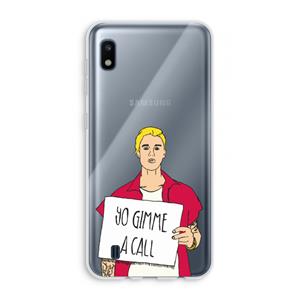 CaseCompany Gimme a call: Samsung Galaxy A10 Transparant Hoesje
