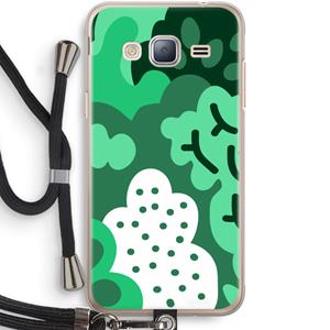 CaseCompany Bushes: Samsung Galaxy J3 (2016) Transparant Hoesje met koord