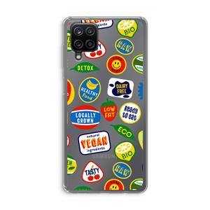 CaseCompany Fruitsticker: Samsung Galaxy A12 Transparant Hoesje