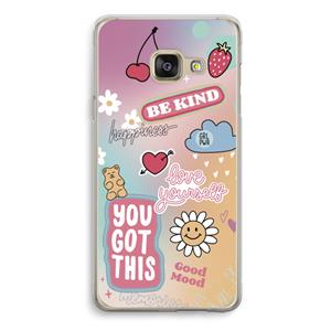 CaseCompany Positivity: Samsung Galaxy A3 (2016) Transparant Hoesje