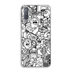 CaseCompany Vexx City #2: Samsung Galaxy A7 (2018) Transparant Hoesje