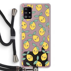 CaseCompany Citroenen: Samsung Galaxy A51 5G Transparant Hoesje met koord