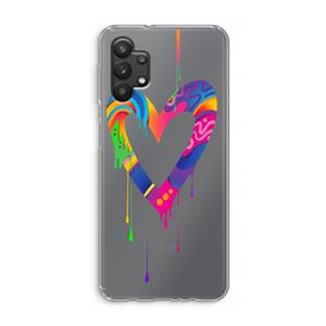 CaseCompany Melts My Heart: Samsung Galaxy A32 5G Transparant Hoesje