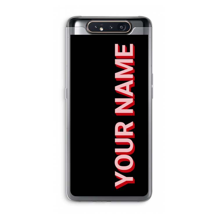 CaseCompany Namecase: Samsung Galaxy A80 Transparant Hoesje