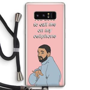 CaseCompany Hotline bling: Samsung Galaxy Note 8 Transparant Hoesje met koord