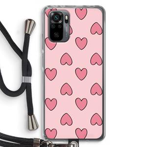 CaseCompany Ondersteboven verliefd: Xiaomi Redmi Note 10 Pro Transparant Hoesje met koord