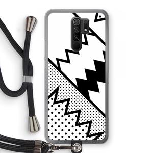 CaseCompany Pop Art #5: Xiaomi Redmi 9 Transparant Hoesje met koord