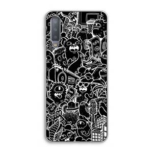 CaseCompany Vexx Black City : Samsung Galaxy A7 (2018) Transparant Hoesje