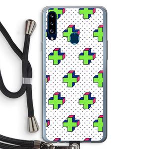 CaseCompany 8-bit N°10: Samsung Galaxy A20s Transparant Hoesje met koord