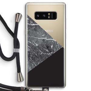 CaseCompany Combinatie marmer: Samsung Galaxy Note 8 Transparant Hoesje met koord