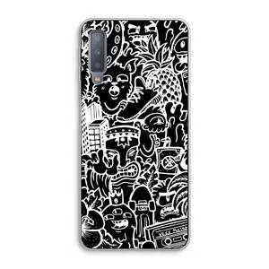 CaseCompany Vexx Black Mixtape: Samsung Galaxy A7 (2018) Transparant Hoesje