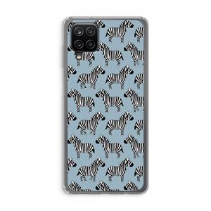 CaseCompany Zebra: Samsung Galaxy A12 Transparant Hoesje