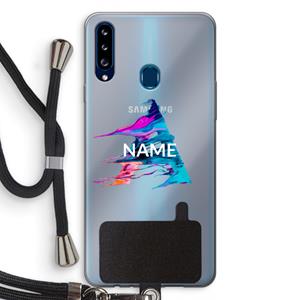 CaseCompany Abstract Spectrum: Samsung Galaxy A20s Transparant Hoesje met koord