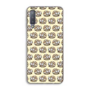 CaseCompany Slapende poes: Samsung Galaxy A7 (2018) Transparant Hoesje