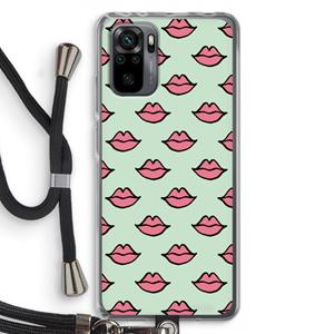 CaseCompany Lipjes: Xiaomi Redmi Note 10 Pro Transparant Hoesje met koord