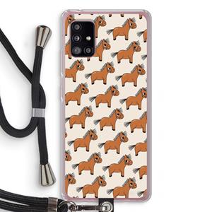 CaseCompany Pony: Samsung Galaxy A51 5G Transparant Hoesje met koord