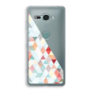 CaseCompany Gekleurde driehoekjes pastel: Sony Xperia XZ2 Compact Transparant Hoesje