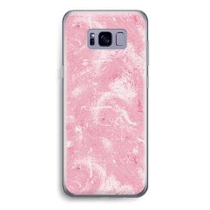 CaseCompany Abstract Painting Pink: Samsung Galaxy S8 Transparant Hoesje
