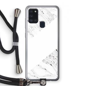 CaseCompany Biggest stripe: Samsung Galaxy A21s Transparant Hoesje met koord