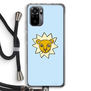 CaseCompany Kleine leeuw: Xiaomi Redmi Note 10 Pro Transparant Hoesje met koord