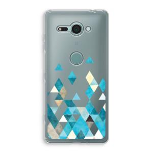 CaseCompany Gekleurde driehoekjes blauw: Sony Xperia XZ2 Compact Transparant Hoesje