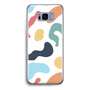 CaseCompany Memphis Shapes Blue: Samsung Galaxy S8 Transparant Hoesje