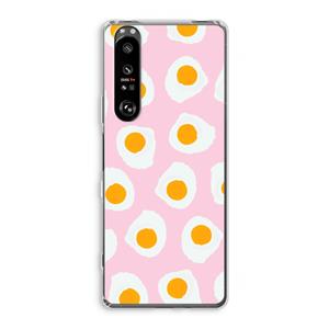 CaseCompany Dancing eggs: Sony Xperia 1 III Transparant Hoesje