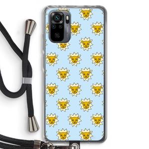 CaseCompany Leeuwenkoppen: Xiaomi Redmi Note 10 Pro Transparant Hoesje met koord