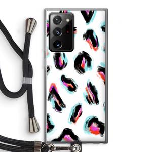 CaseCompany Cheetah color: Samsung Galaxy Note 20 Ultra / Note 20 Ultra 5G Transparant Hoesje met koord