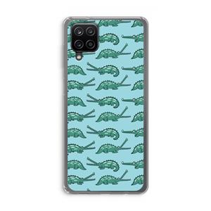 CaseCompany Kroko: Samsung Galaxy A12 Transparant Hoesje