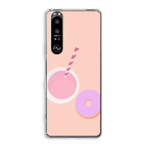 CaseCompany Donut: Sony Xperia 1 III Transparant Hoesje