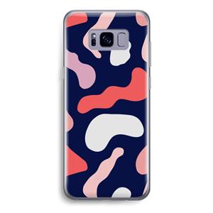 CaseCompany Memphis Shapes Pink: Samsung Galaxy S8 Transparant Hoesje