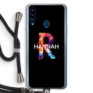 CaseCompany Abstract Spectrum: Samsung Galaxy A20s Transparant Hoesje met koord