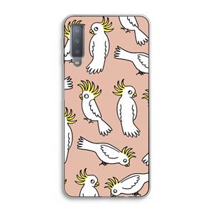 CaseCompany Papegaai: Samsung Galaxy A7 (2018) Transparant Hoesje