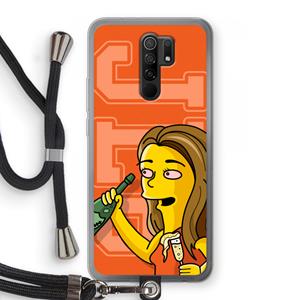 CaseCompany Jamie Lee Simpson: Xiaomi Redmi 9 Transparant Hoesje met koord