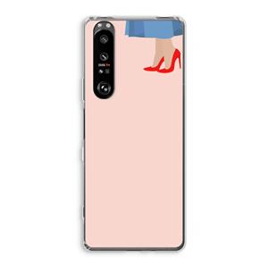 CaseCompany High heels: Sony Xperia 1 III Transparant Hoesje