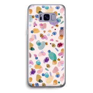 CaseCompany Terrazzo Memphis Pink: Samsung Galaxy S8 Transparant Hoesje