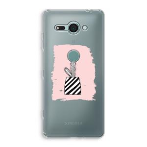CaseCompany Zwart-wit cactus: Sony Xperia XZ2 Compact Transparant Hoesje