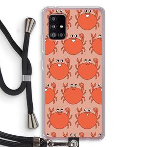 CaseCompany Krab: Samsung Galaxy A51 5G Transparant Hoesje met koord