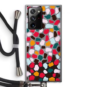 CaseCompany Colored Giraffe: Samsung Galaxy Note 20 Ultra / Note 20 Ultra 5G Transparant Hoesje met koord