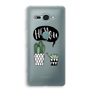 CaseCompany Hey you cactus: Sony Xperia XZ2 Compact Transparant Hoesje