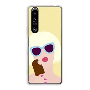 CaseCompany Ice cream: Sony Xperia 1 III Transparant Hoesje
