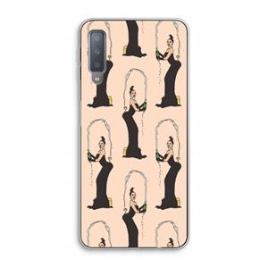 CaseCompany Pop Some Kim: Samsung Galaxy A7 (2018) Transparant Hoesje